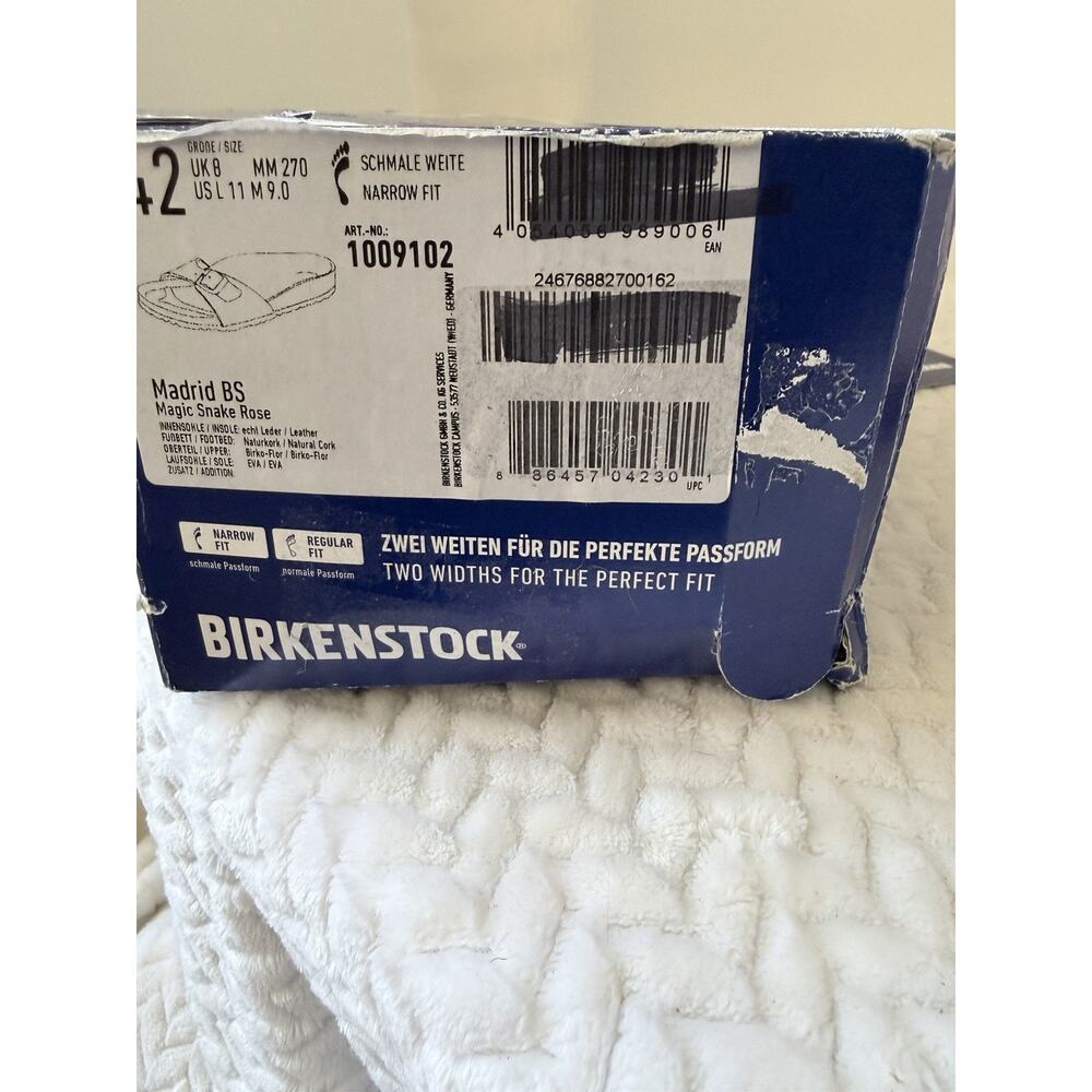 Birkenstock Madrid BirkoFlor Magic Snake Rose EU 42 Women 11 Men 9 Narrow Fit - Picture 13 of 13